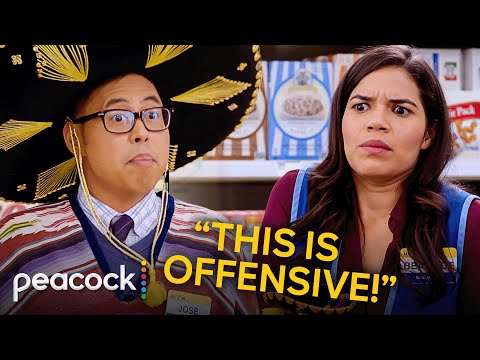 Superstore | Amy Fights Offensive Accents at the Salsa Stand