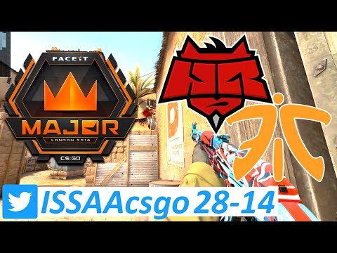 🇯🇴 ISSAA 28-14 / HellRaisers vs fnatic - Dust2 / FACEIT Major 2018