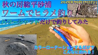 秋の房総サーフワームでヒラメ釣り!