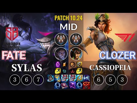 SB FATE Sylas vs T1 Clozer Cassiopeia Mid - KR Patch 10.24