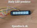 Biely LED predátor 12V / 24V - 6x3W LED ECE R10 (132x30x11mm) - Video Youtube