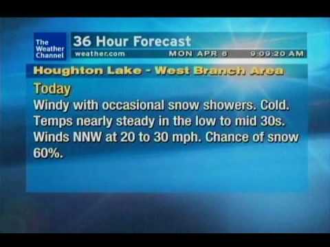 Houghton Lake Weatherstar XL- 4/06/09 09:08 EDT