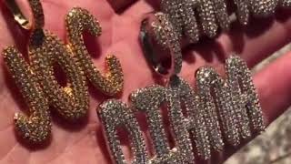 ZEDICED 18K Gold Mini Bubble Letters