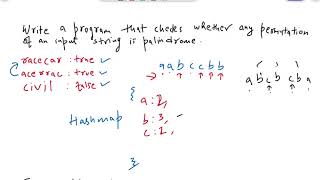 Download the video "Check whether any permutation of a given string is a palindrome"