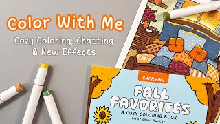 Color With Me | Cozy Quilt & Cat | Alcohol Marker Coloring Tutorial