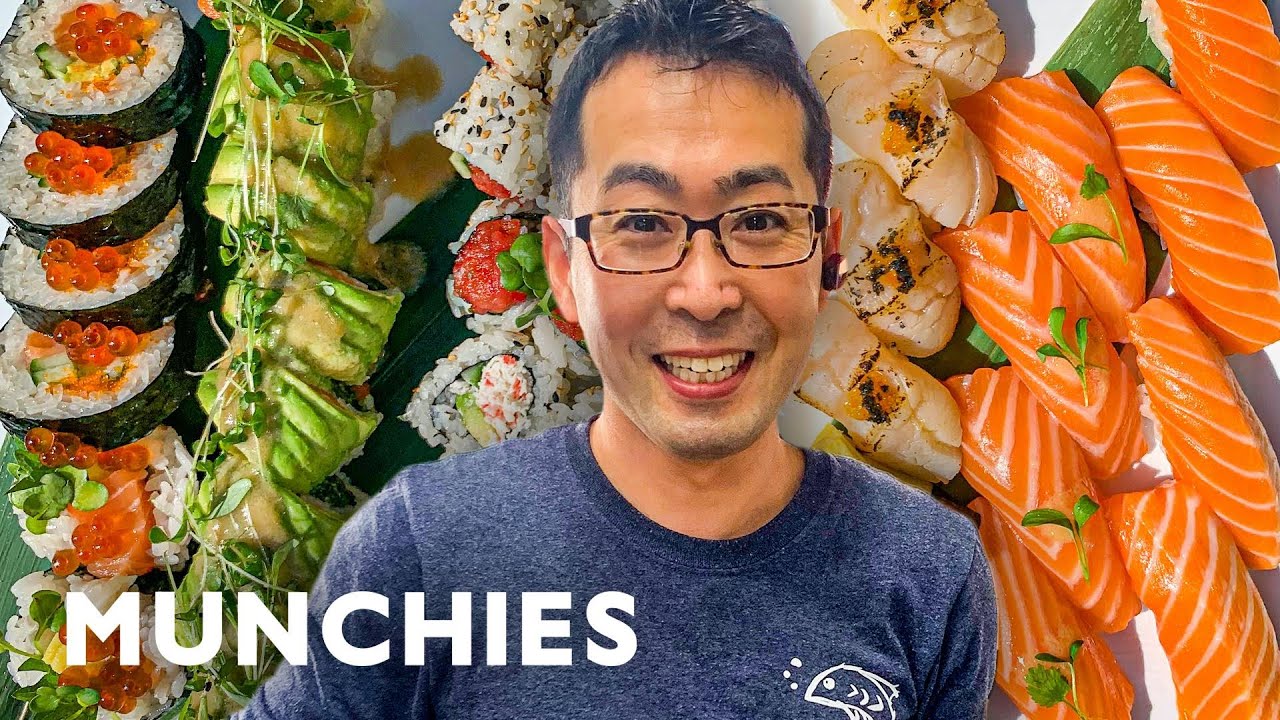 The Chef Serving Top Tier Sushi Out of a Food Truck Street Food Icons