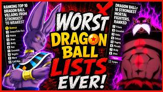 THE WORST DRAGON BALL LISTS EVER?! | BEERUS A VILLAIN?!