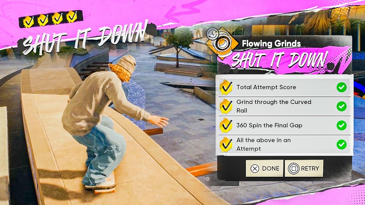 How to Complete 'Flowing Grinds' Challenge | 360 Spin the Final Gap | EA Skate (2025)