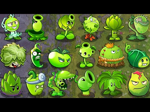 All GREEN Premium Plants LEVEL 999999 Power-Up! vs Dark Ages Fina Boss in Plants vs Zombies 2