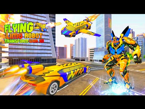 Grand Robot Police Limo Car : Flying Limo Transforming Game 2021 - Android Gameplay
