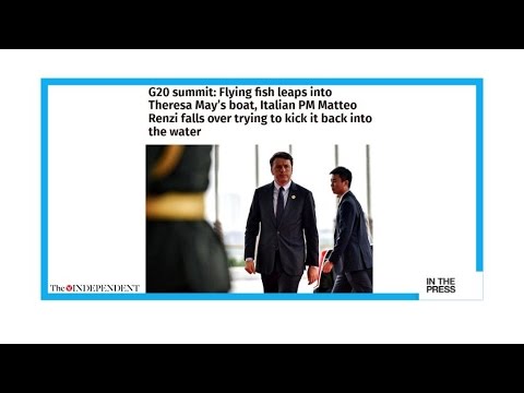 G20 summit: Theresa May, Matteo Renzi and flying fish