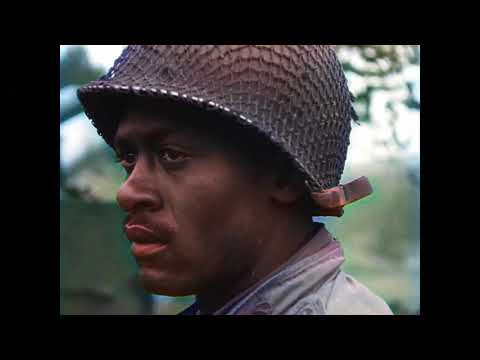WW2 African American US infantry Rare HD footage in Germany Colorized 60fps with sound enhanced