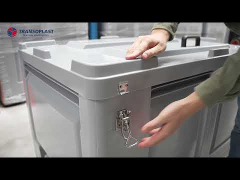 BIG BOX kunststof palletbox - 1200 x 1000 mm - 3 palletsledes - geel