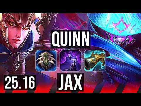 QUINN vs JAX (TOP) | 8 solo kills | EUW Diamond | 25.16