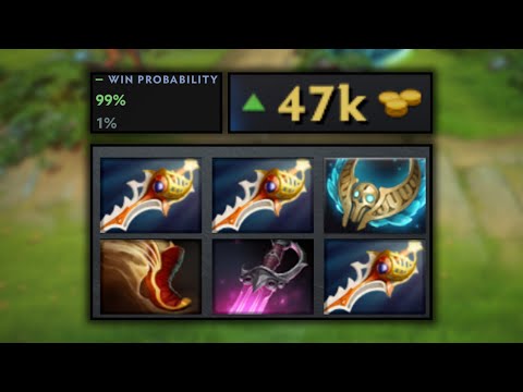 99% Win Chance, 47k Networth lead and x3 Divine Rapier Dota 2