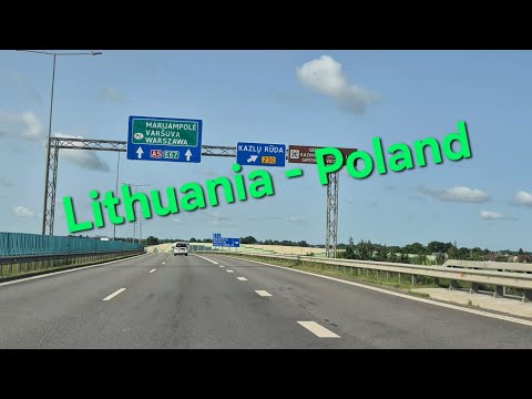 Road to Croatia. Part 2. Lithuania to Poland. Road - A5 E67.