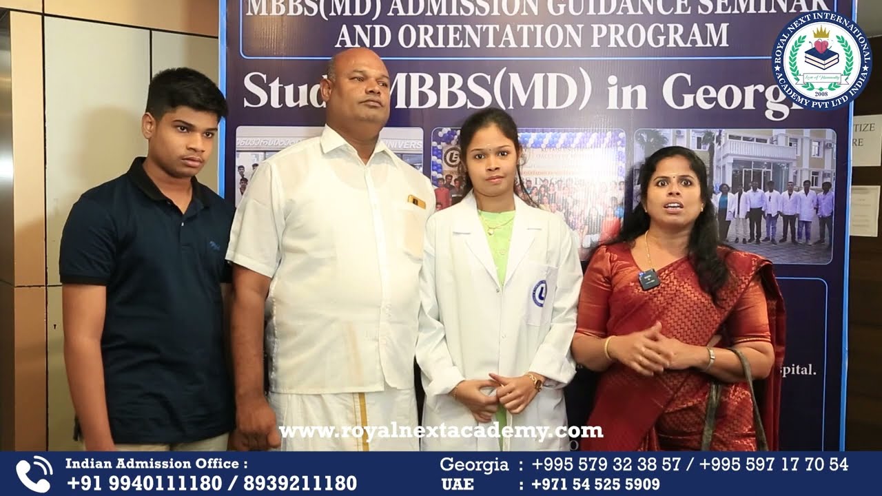 Study Medicine in Georgia  Aishwarya  Parents Testimonial Tamil nadu Erode MBBS Georgia