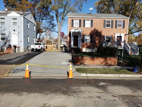 VDOT Apron, Concrete Driveway, and Retaining Walls Alexandria, VA (video)