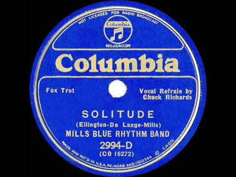 1934 Mills Blue Rhythm Band - Solitude (Chuck Richards, vocal)