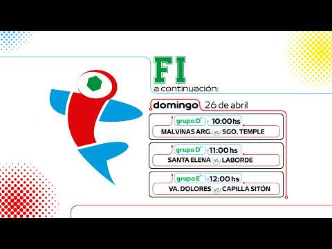 FUTBOL INFANTIL DOMINGO 26 DE ABRIL DE 2026