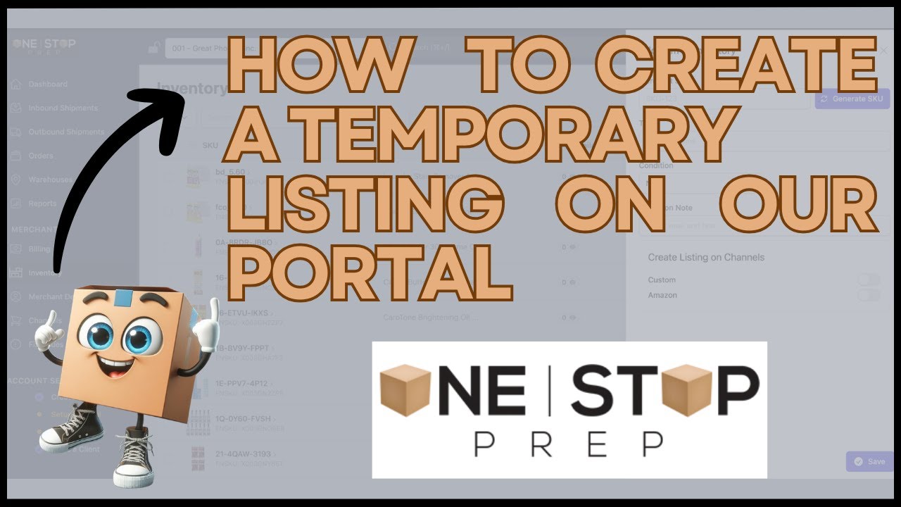HOW TO CREATE A TEMPORARY LISTING