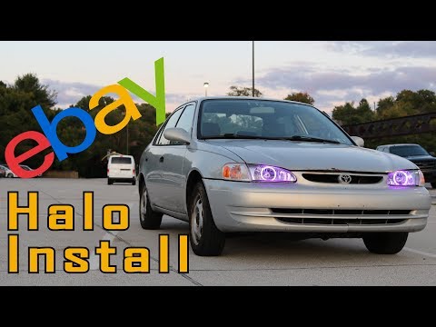 RICER COROLLA EBAY HALOS/ANGEL EYES INSTALL