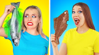 REAL FOOD VS CHOCOLATE FOOD CHALLENGE | Funny Pranks by Multi DO