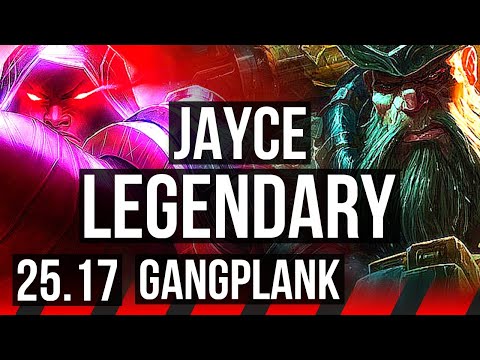 JAYCE vs GANGPLANK (TOP) | 55k DMG, Legendary | KR Master | 25.17