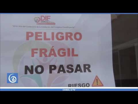 CDC de la Col. Agrarista de Chalco resgistra fisuras en sus muros 