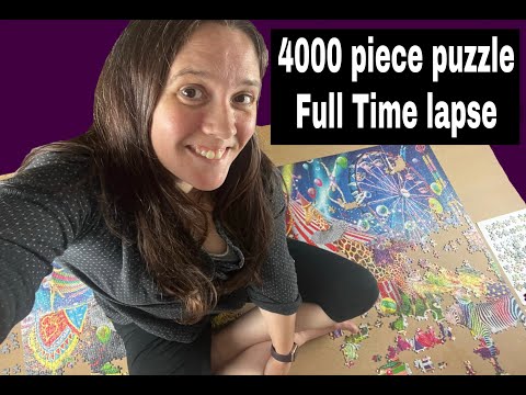 4000 PIECE A Night at the Circus puzzle - Full time lapse with close ups
