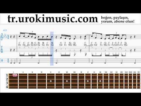 Ukulele dersleri Martin Garrix feat Khalid - Ocean Notalar Eğitim um-i723