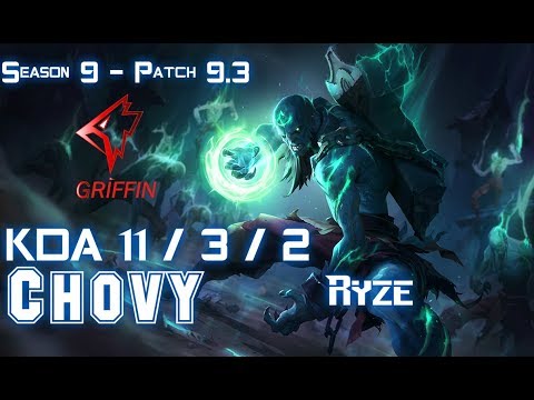 GRF Chovy RYZE vs TALON Mid - Patch 9.3 KR Ranked