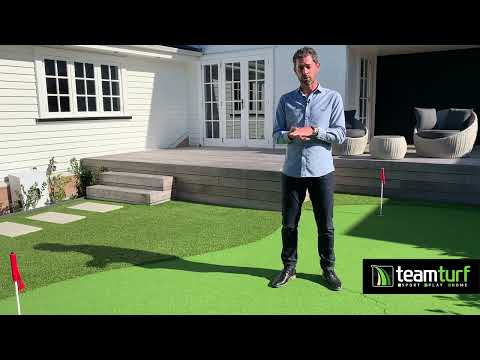 What base preparation is required for a home putting green