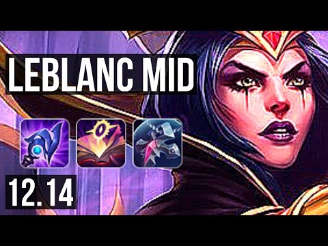 LEBLANC vs RYZE (MID) | 14/1/5, Legendary, Rank 8 LeBlanc | EUW Challenger | 12.14