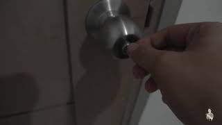 How to FIX Stuck push button on a DoorKnob?