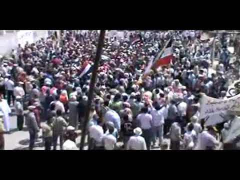 مظاهرة في مدينة السلمية في ريف حماة في جمعة "ارحل"