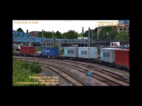 Freightliner class 66514 arriving & departing Peterborough cams