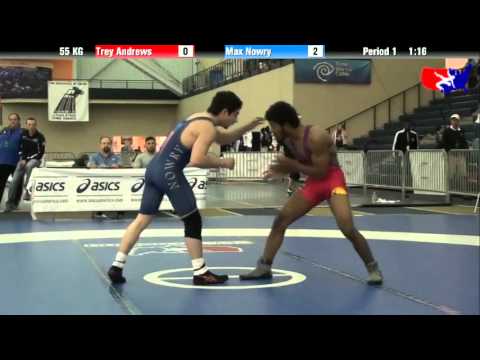 Trey Andrews vs. Max Nowry at 2013 ASICS University Nationals - GR