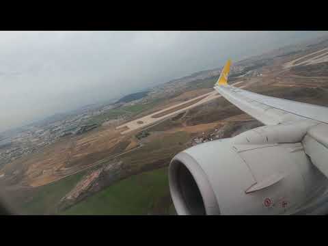 Takeoff in Istanbul Sabiha Airport Pegasus 737-800