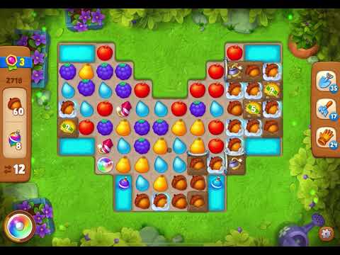 GardenScapes Level 2718 no boosters (19 moves)