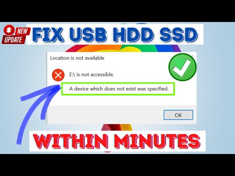 A device which does not exist was specified | Drive is not accessible