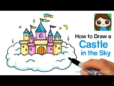 How to Draw a Castle in the Sky Easy