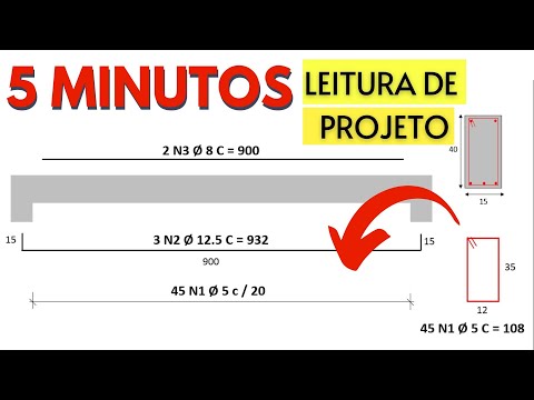 LEITURA DE PROJETO ESTRUTURAL DE UMA VIGA I Como ler e interpretar o projeto rápido e fácil na obra