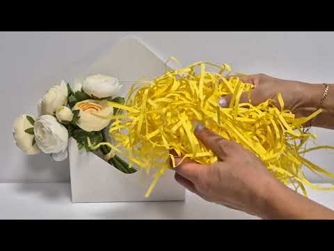 ОПТ 500г/4мм Бумажный наполнитель (видео) для подарочных коробок, цвет кукурузный, производитель - фото 1 - id-p975762941