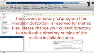 How to change current directory without coding in MATLAB Simulink.