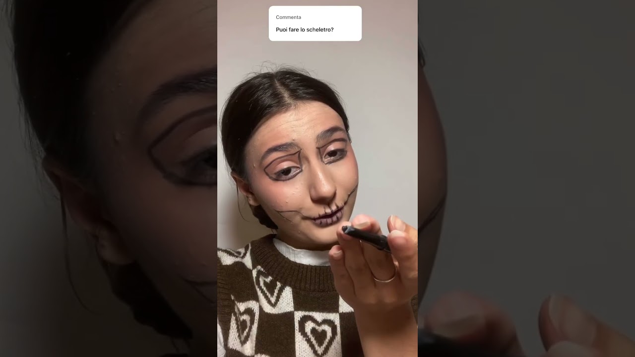 Tutorial Trucco Halloween Scheletro☠️Iscriviti! #makeuptutorial #makeupideas #beautytips #halloween