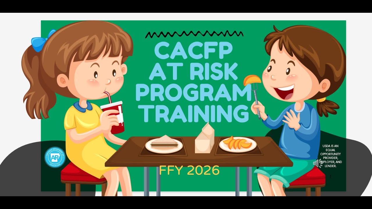 CACFP At Risk Program Training FFY 26