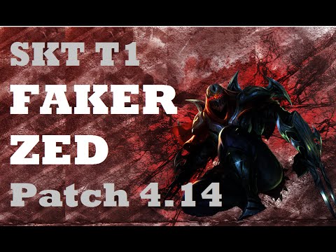 SKT T1 Faker goes beast-mode Zed vs Jayce feat. SKT Piglet Irelia | KR SoloQ Patch 4.14 | 1080p