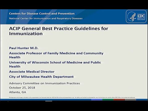 October 2018 ACIP Meeting - General Recommendations; Influenza; Rabies; Meningococcal; Pertussis