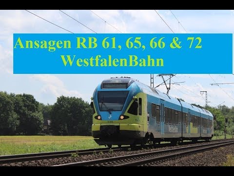 Announcements RB 61, 65, 66 & 72 (WestfalenBahn) Teutoburg Forest Network Special